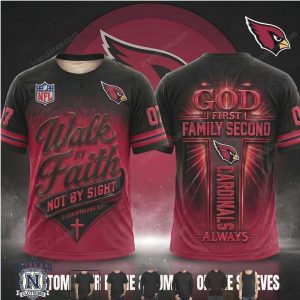 Arizona Cardinals Cross God First Family Second T Shirt