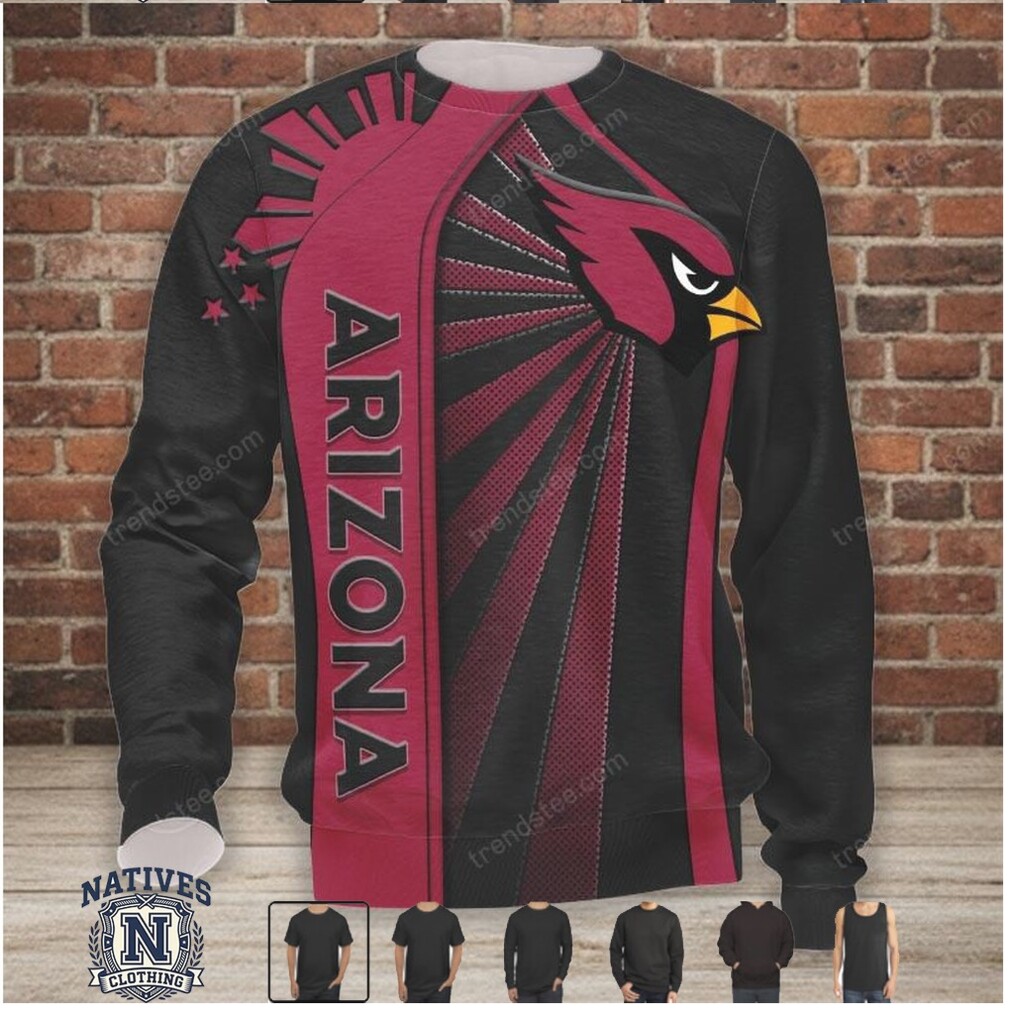 Arizona Cardinals Mascot Sunburst Pullover Sweater Arizona Cardinals Mascot Sunburst Pullover Sweater