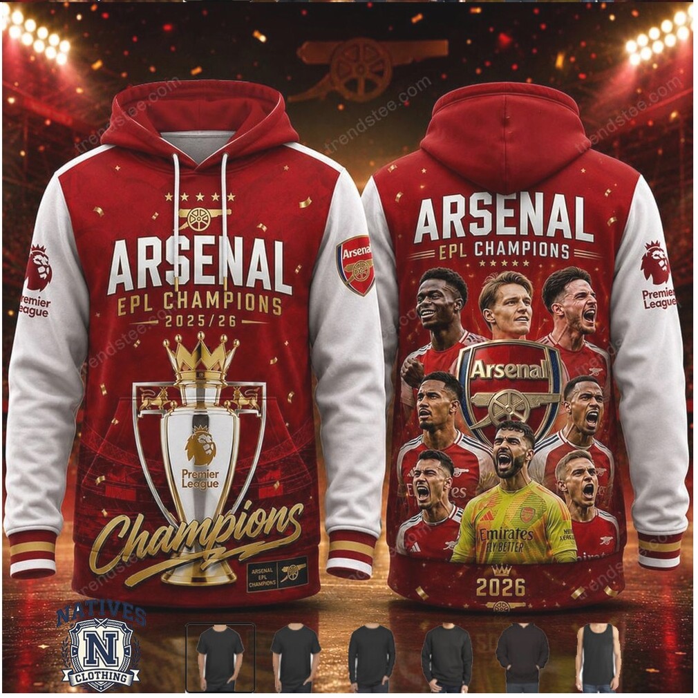 Arsenal Champions Premier League Football Jersey Hoodie Arsenal Champions Premier League Football Jersey Hoodie