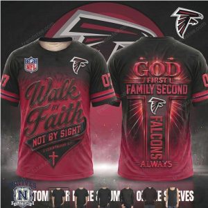 Atlanta Falcons Cross God First Family Second T Shirt