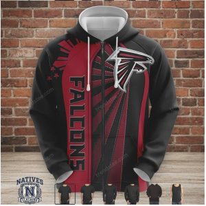Atlanta Falcons Mascot Sunburst Athletic Hoodie