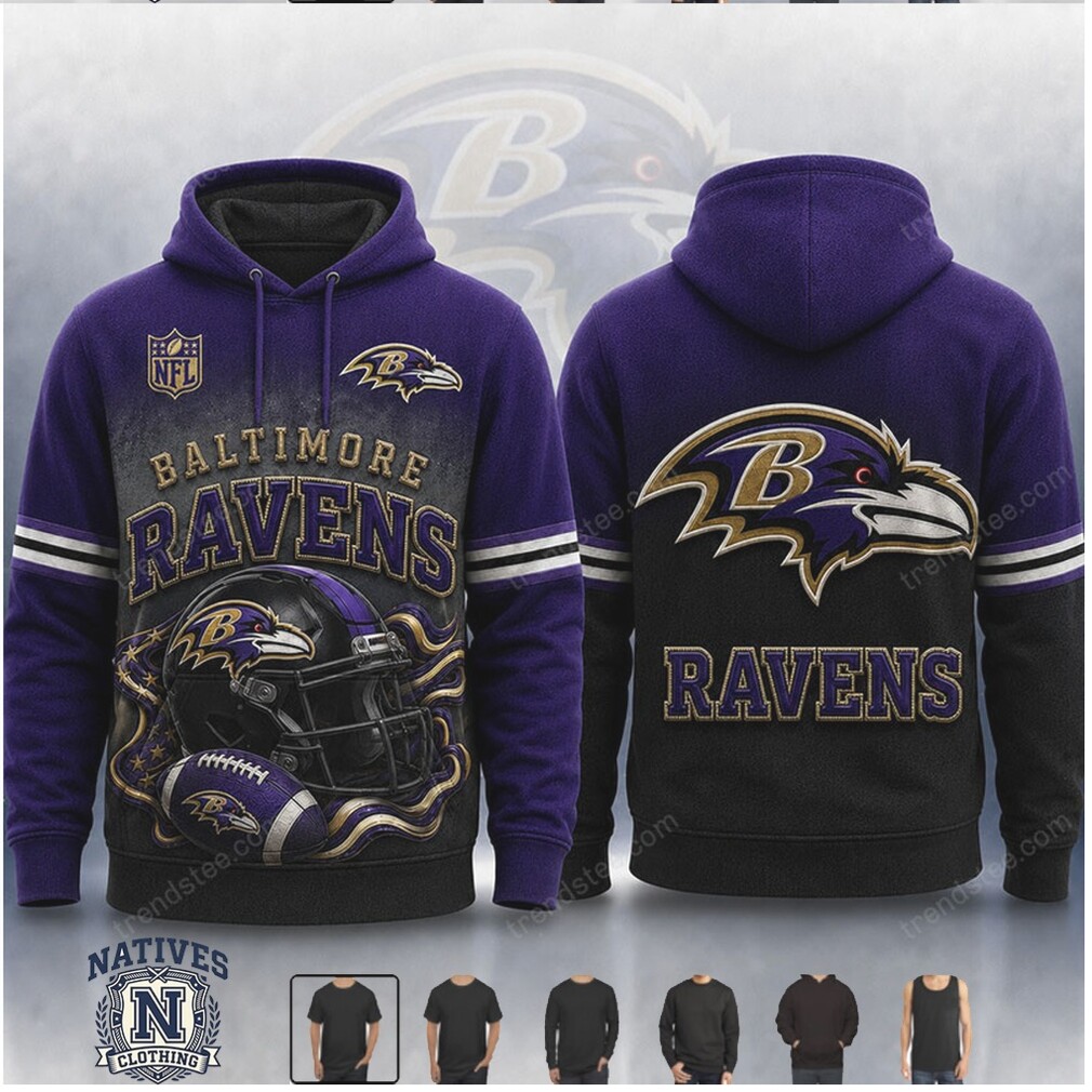 Baltimore Ravens Football Helmet Mascot Hoodie Baltimore Ravens Football Helmet Mascot Hoodie