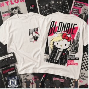 Blondie Rock Band New York Hello Kitty Punk T Shirt