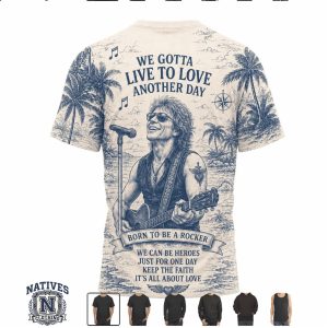 Bon Jovi Rock And Roll Forever Beach T Shirt