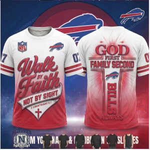 Buffalo Bills Cross God First Family Second T Shirt