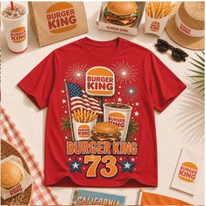 Burger King Fast Food Vintage Car 73 Years Retro Graphic T Shirt
