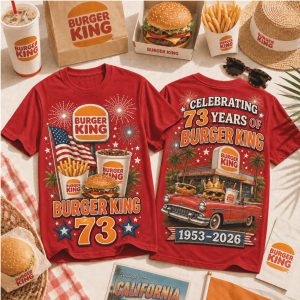 Burger King Fast Food Vintage Car 73 Years Retro Graphic T Shirt