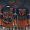 Chicago Bears Starburst Mascot Graphic Zip Hoodie Chicago Bears Starburst Mascot Graphic Zip Hoodie