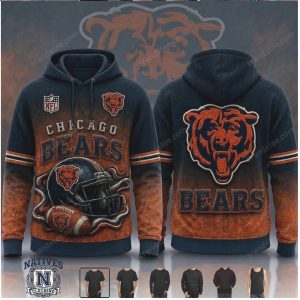 Chicago Bears Football Helmet Mascot Hoodie