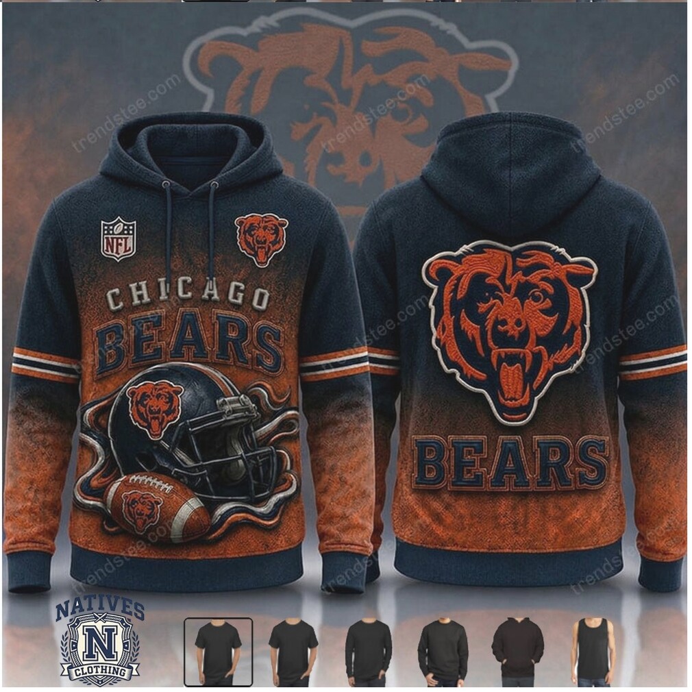 Chicago Bears Football Helmet Mascot Hoodie Chicago Bears Football Helmet Mascot Hoodie