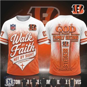Cincinnati Bengals Cross God First Family Second T Shirt