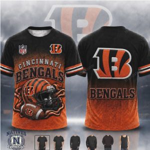 Cincinnati Bengals Football Helmet Stripe T Shirt