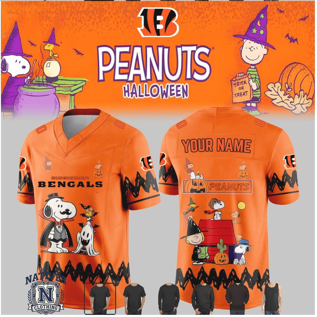 Cincinnati Bengals Peanuts Snoopy Halloween Jersey Cincinnati Bengals Peanuts Snoopy Halloween Jersey