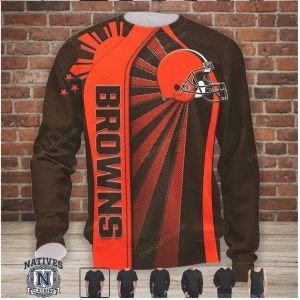 Cleveland Browns Football Sunburst Graphic Hoodie