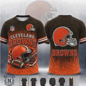 Cleveland Browns Helmet Football Fan Apparel T Shirt
