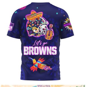 Cleveland Browns Sugar Skull Hispanic Heritage Month Shirt Cleveland Browns Sugar Skull Hispanic Heritage Month Shirt