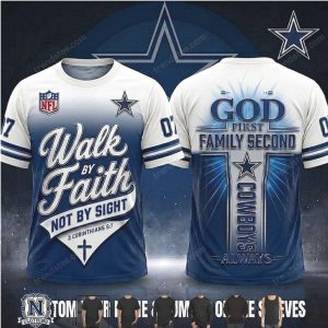 Dallas Cowboys Football Cross Walk By Faith T Shirt
