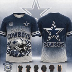 Dallas Cowboys Helmet Football Fan Apparel T Shirt