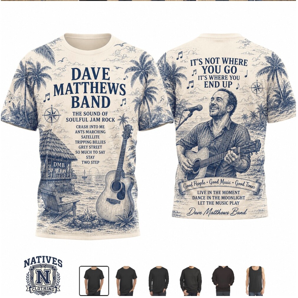 Dave Matthews Band Timeless Jam Coastal T Shirt Dave Matthews Band Timeless Jam Coastal T Shirt