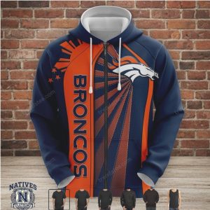 Denver Broncos Football Fan Apparel Sunburst Hoodie