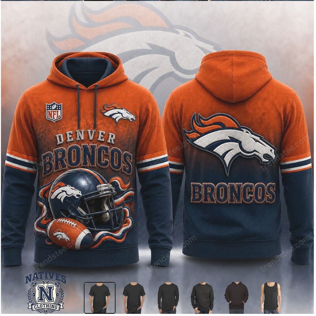 Denver Broncos Football Helmet Mascot Hoodie Denver Broncos Football Helmet Mascot Hoodie