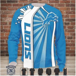 Detroit Lions Football Sunburst Graphic Hoodie