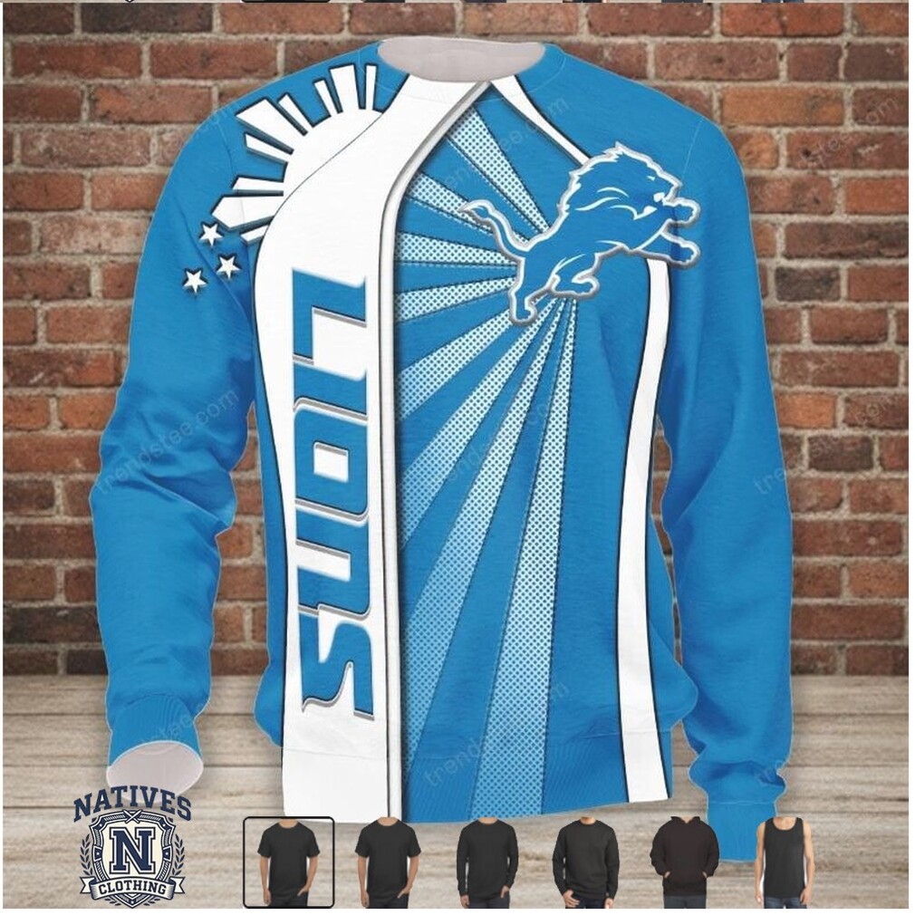 Detroit Lions Football Sunburst Graphic Hoodie Detroit Lions Football Sunburst Graphic Hoodie