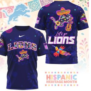 Detroit Lions Mascot Sombrero Hispanic Heritage Month Shirt