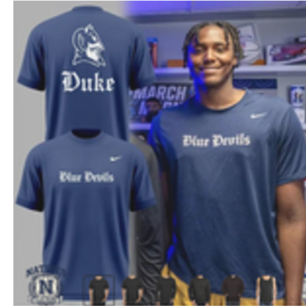 Duke Blue Devils Old English Logo Football T Shirt Duke Blue Devils Old English Logo Football T Shirt