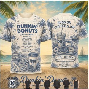 Dunkin Donuts Coffee And Donuts Vintage Summer T Shirt