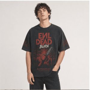 Evil Dead Horror Chainsaw Demon Hunter Vintage Graphic T Shirt