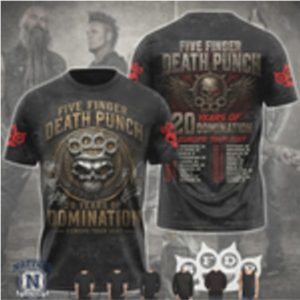 Five Finger Death Punch 20 Years Domination Skull Hoodie