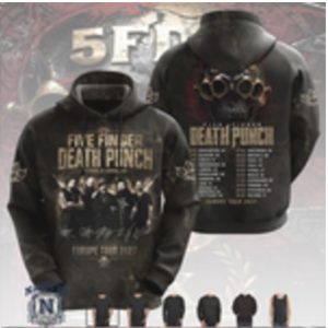 Five Finger Death Punch Europe Tour Heavy Metal Band T Shirt