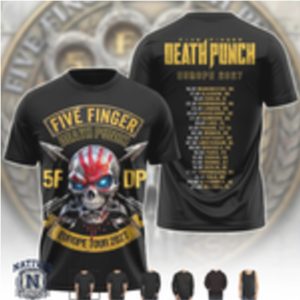Five Finger Death Punch Red Skull Arrow Tour T Shirt