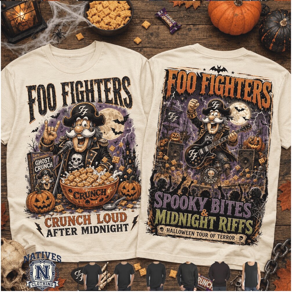 Foo Fighters Crunch Loud After Midnight Halloween T Shirt Foo Fighters Crunch Loud After Midnight Halloween T Shirt