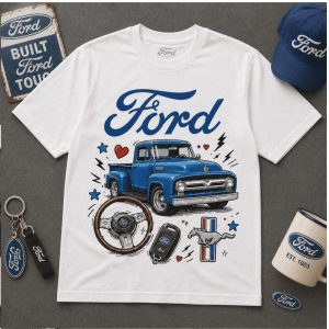Ford Classic Truck Vintage Lover I Am A Fordaholic Heart T Shirt