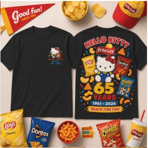 Frito Lay Snacks Hello Kitty 65 Years Snack Time Fun T Shirt