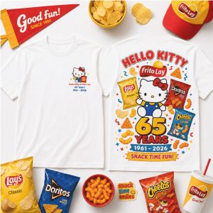 Frito Lay Snacks Hello Kitty 65 Years Snack Time Fun T Shirt