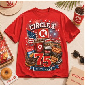 Gas Station Snacks Circle K Classic Car 75 Years Anniversary T Shirt