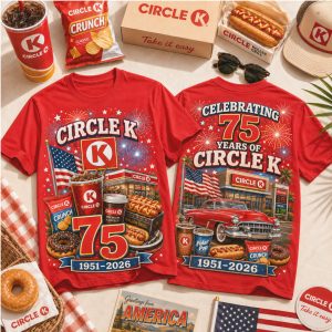 Gas Station Snacks Circle K Classic Car 75 Years Anniversary T Shirt