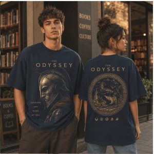 Greek Mythology Spartan Helmet Ship The Odyssey Legends Vintage T Shirt