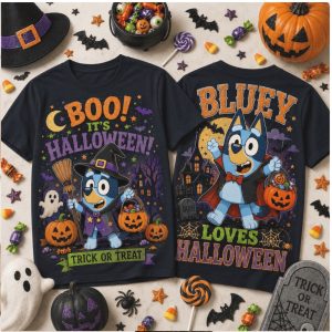 Halloween Bluey Vampire Costume Boo Trick Or Treat Graphic T Shirt