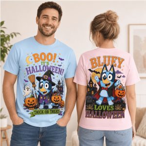 Halloween Bluey Vampire Costume Boo Trick Or Treat Graphic T Shirt