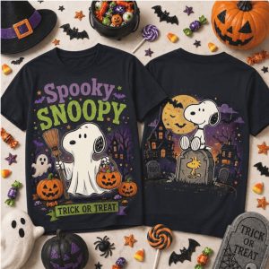 Halloween Spooky Snoopy Woodstock Tombstone Trick Or Treat T Shirt