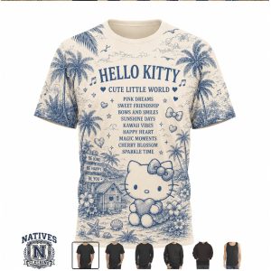 Hello Kitty Cute Little World Tropical Beach T Shirt