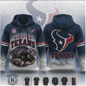 Houston Texans Football Helmet American Flag T Shirt