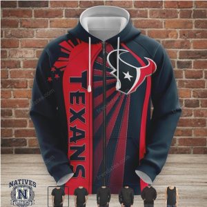 Houston Texans Football Sunburst Graphic Hoodie