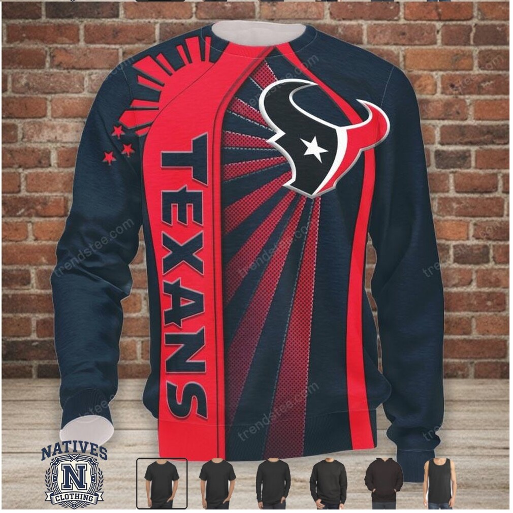 Houston Texans Football Sunburst Graphic Hoodie Houston Texans Football Sunburst Graphic Hoodie