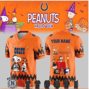 Indianapolis Colts Peanuts Halloween Snoopy Football Jersey