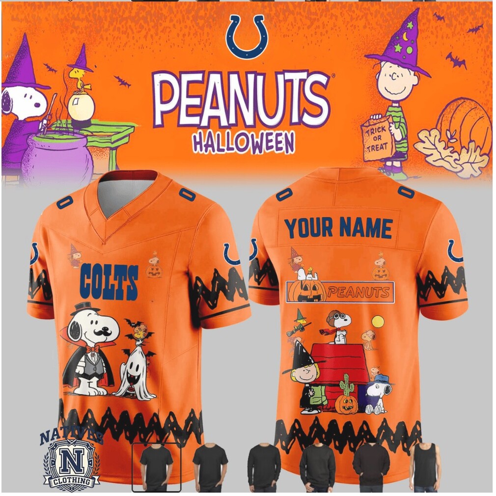 Indianapolis Colts Peanuts Halloween Snoopy Football Jersey Indianapolis Colts Peanuts Halloween Snoopy Football Jersey